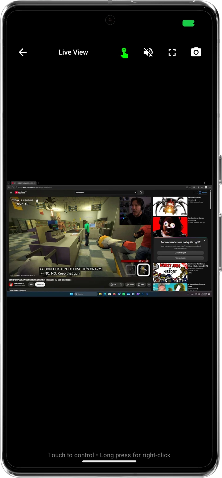 RemotePC live desktop mirroring screen