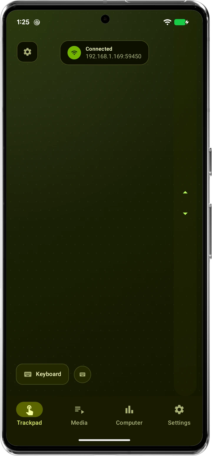 Trackpad in the Olive theme