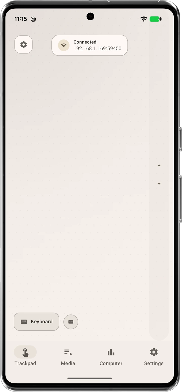 Trackpad in the Paper theme